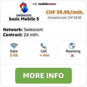 Compare mobile plans from Swisscom: 7 deals from CHF 0.00.